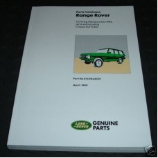 PARTS CATALOGUE RRC TO 1985