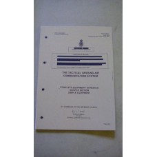 UK/PRC346 COMPLETE EQUIPMENT SCHEDULE SERVICE EDITION MANUAL