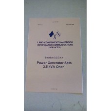 LAND COMPONENT HANDBOOK POWER GENERATOR SET 3.5KVA ONAN