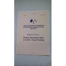 LAND COMPONENT HANDBOOK GENERATOR SET 3.5KVA FAULT FINDING