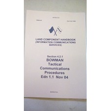 LAND COMPONENT HANDBOOK BOWMAN TACTICAL COMMS PROCEDURES